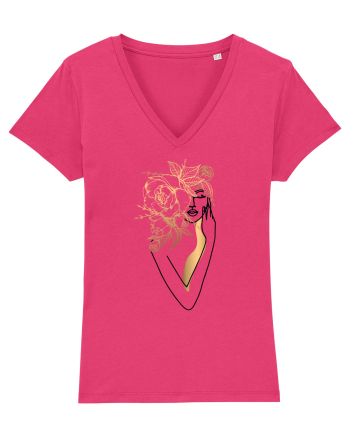 Silueta FLoral Gold Raspberry