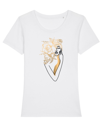 Silueta FLoral Gold White