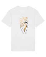 Silueta FLoral Gold Tricou mânecă scurtă Unisex Rocker