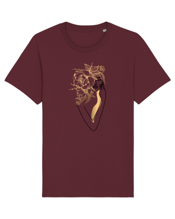 Silueta FLoral Gold Burgundy