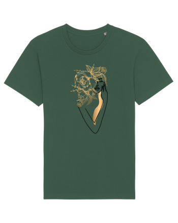Silueta FLoral Gold Bottle Green
