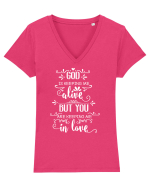Tu mă ții îndrăgostit Tricou mânecă scurtă guler V Damă Evoker