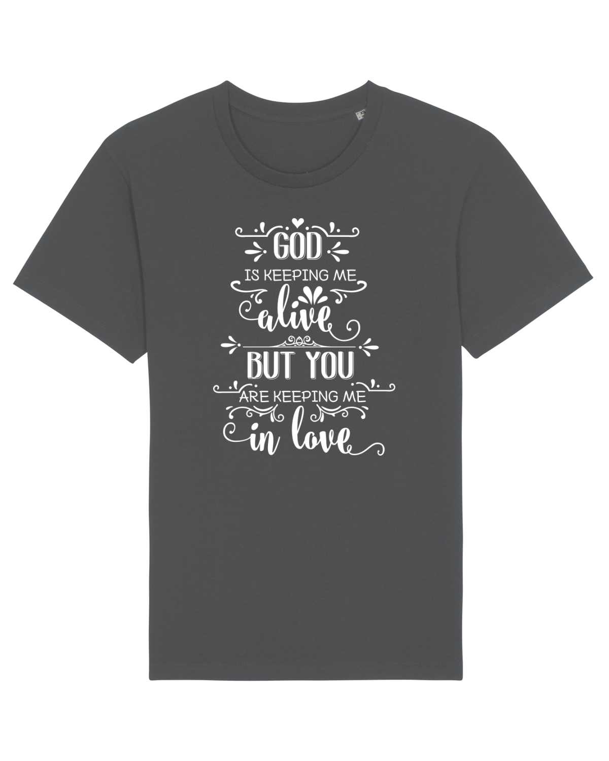 Tricou mânecă scurtă Unisex Rocker Anthracite