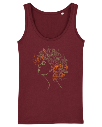 Floral Hair Burgundy