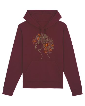 Floral Hair Burgundy