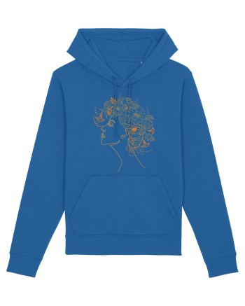 Floral Hair Royal Blue