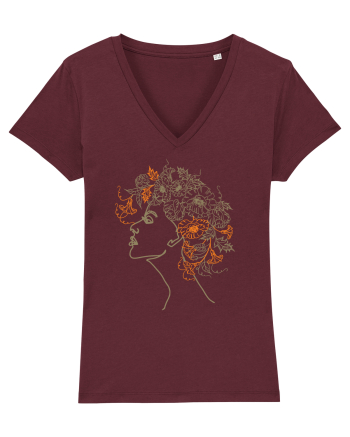 Floral Hair Burgundy