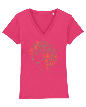 Floral Hair Raspberry