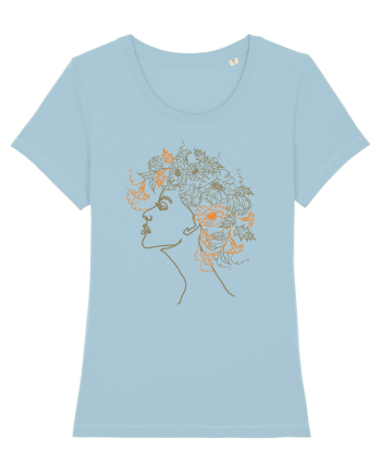 Floral Hair Sky Blue