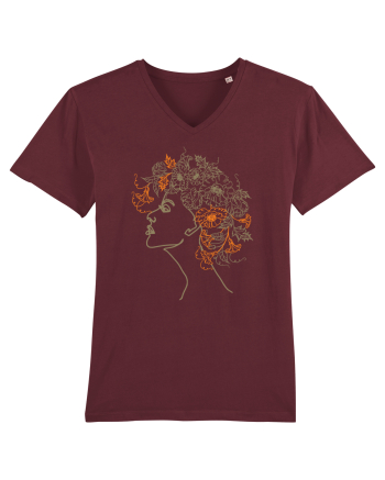 Floral Hair Burgundy