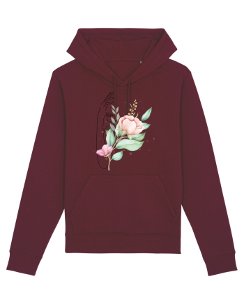 Floral Hand Burgundy