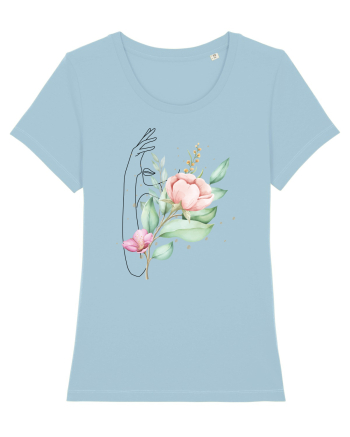 Floral Hand Sky Blue