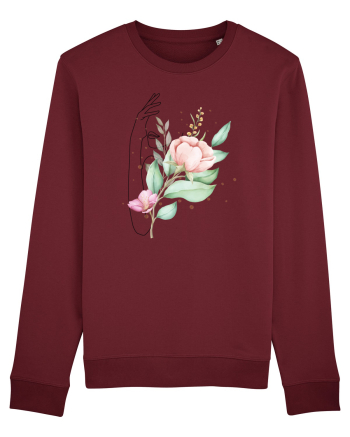 Floral Hand Burgundy