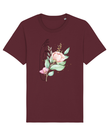 Floral Hand Burgundy
