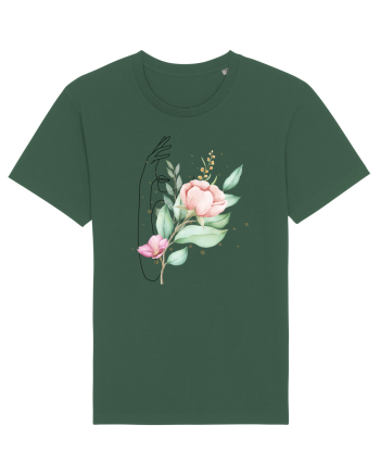 Floral Hand Bottle Green