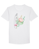 Floral Hand Tricou mânecă scurtă guler larg Bărbat Skater