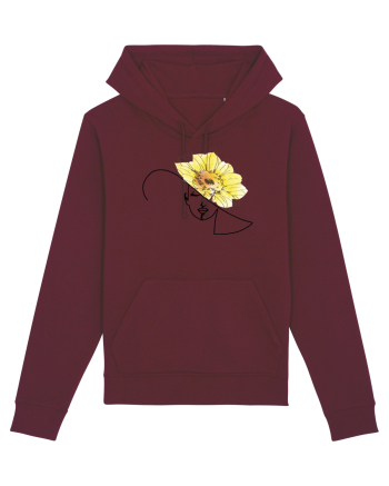 Sunflower Head Feminin Burgundy