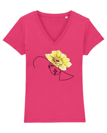 Sunflower Head Feminin Raspberry