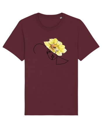 Sunflower Head Feminin Burgundy