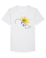 Sunflower Head Feminin Tricou mânecă scurtă guler larg Bărbat Skater
