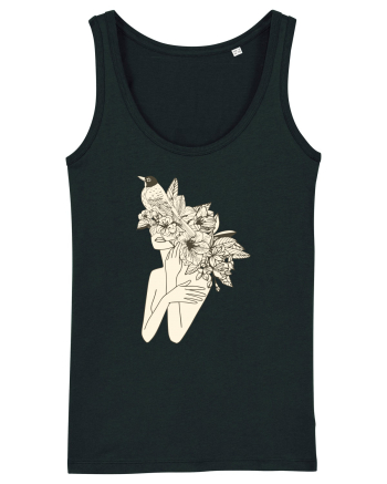 Bird Floral Head Feminin Black
