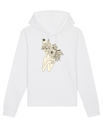Bird Floral Head Feminin White