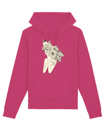 Bird Floral Head Feminin Raspberry