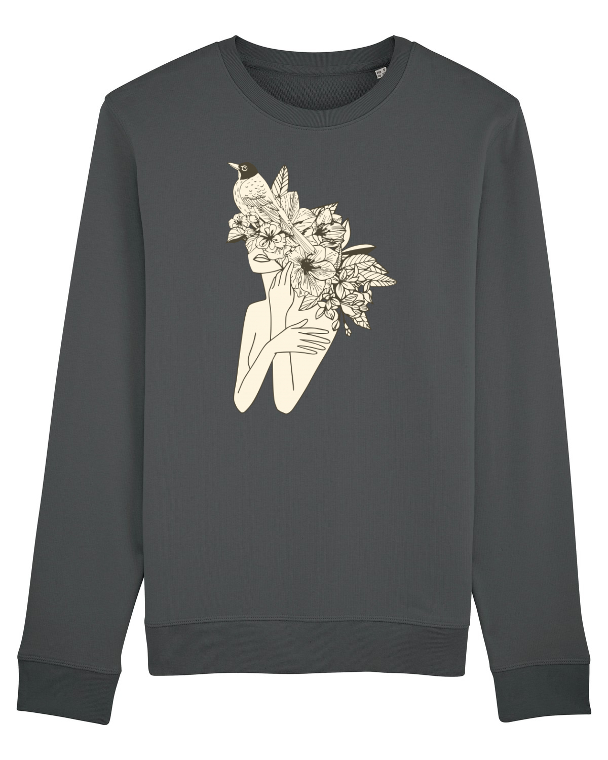 Bluză mânecă lungă Unisex Rise Anthracite