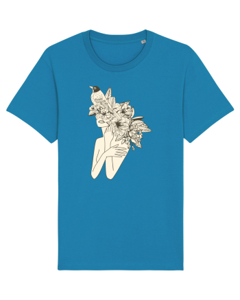 Bird Floral Head Feminin Azur