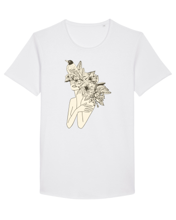 Bird Floral Head Feminin White