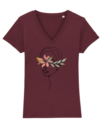 Floral Head Hibiscus Burgundy