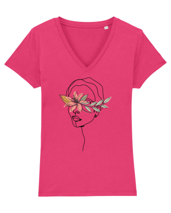 Floral Head Hibiscus Raspberry