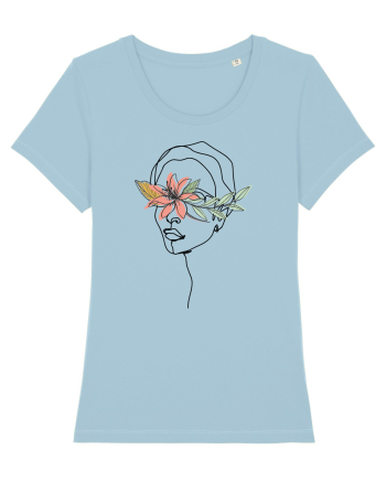 Floral Head Hibiscus Sky Blue