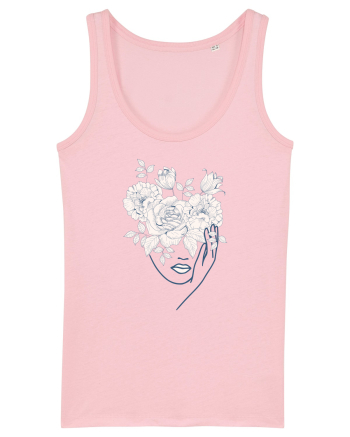 Floral Head Lips Cotton Pink