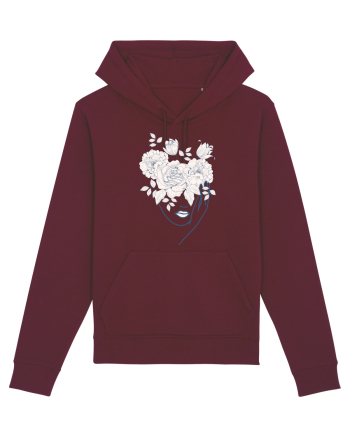 Floral Head Lips Burgundy