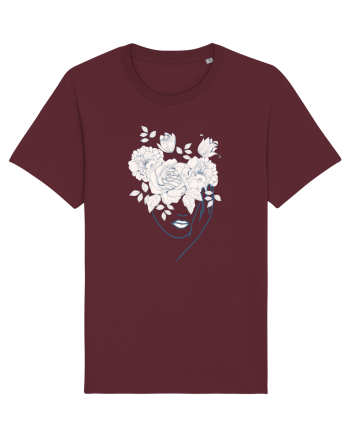 Floral Head Lips Burgundy