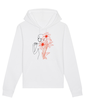 Floral Back Feminin White