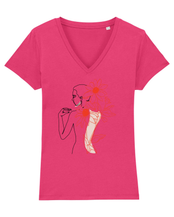 Floral Back Feminin Raspberry