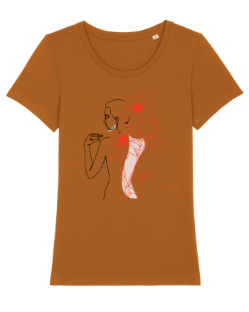Floral Back Feminin Roasted Orange
