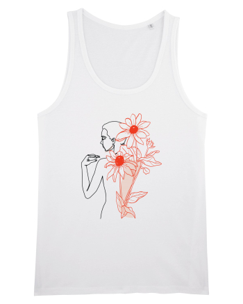 Floral Back Feminin White