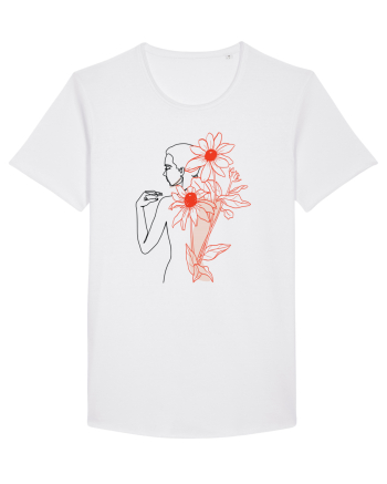 Floral Back Feminin White
