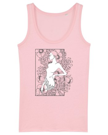 Floral Side Feminin Cotton Pink