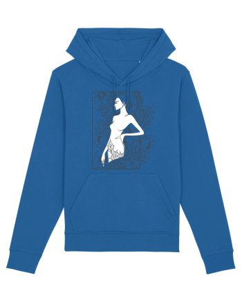 Floral Side Feminin Royal Blue