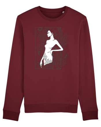 Floral Side Feminin Burgundy