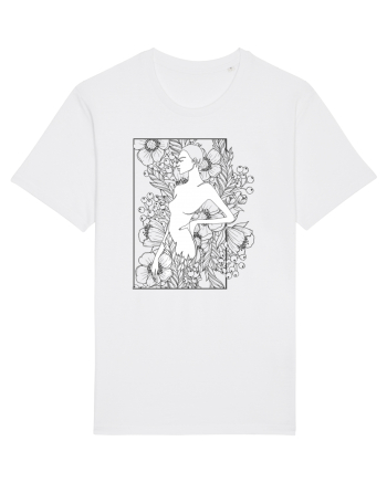 Floral Side Feminin White