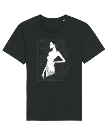 Floral Side Feminin Black