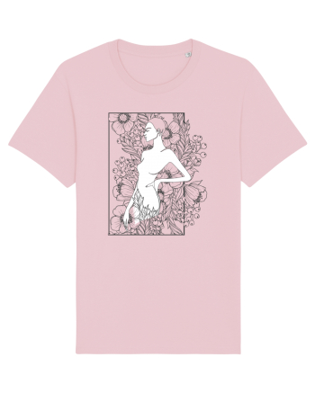Floral Side Feminin Cotton Pink