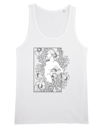 Floral Side Feminin White