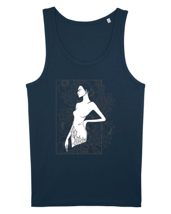 Floral Side Feminin Navy