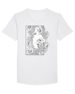 Floral Side Feminin Tricou mânecă scurtă guler larg Bărbat Skater